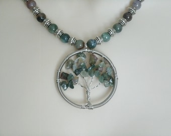 Jasper Tree Of Life Necklace wiccan jewelry pagan jewelry celtic jewelry witch witchcraft irish goddess wiccan necklace celtic necklace