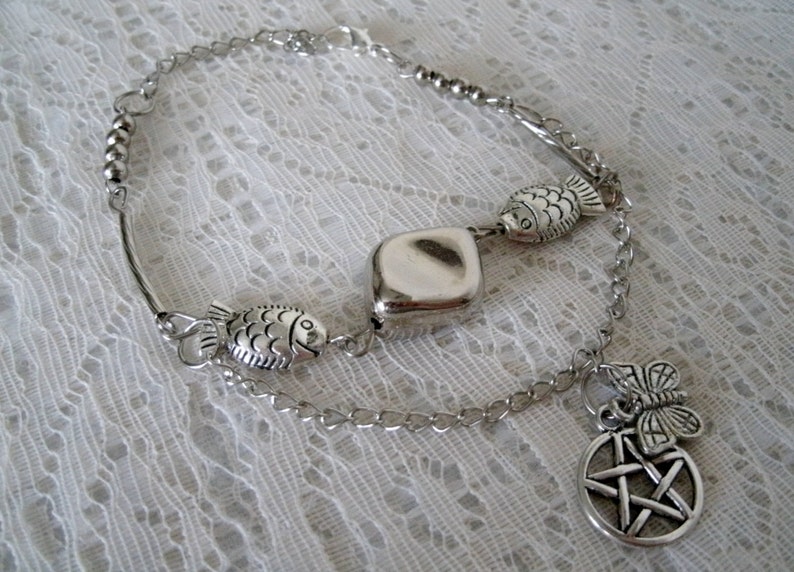 Earth Spirit Pentacle Anklet Wiccan Jewelry Pagan Jewelry - Etsy