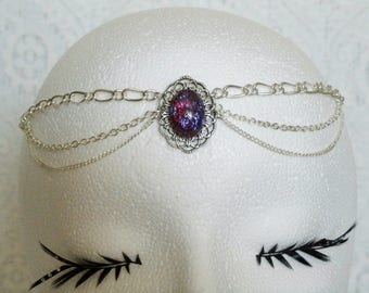 Dragons Breath Fire Opal Circlet wiccan jewelry pagan jewelry witch jewelry goddess circlet wicca magic witchcraft headpiece pagan circlet