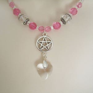 Heart Pentacle Necklace wiccan jewelry pagan jewelry wicca jewelry witchcraft witch goddess pagan necklace wiccan necklace witchy woman gift