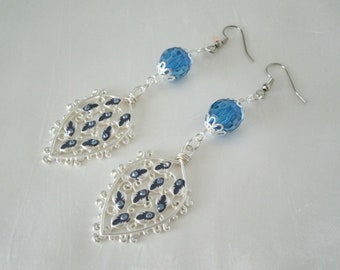 Blue Earrings victorian jewelry art deco jewelry art nouveau jewelry victorian earrings art deco earrings art nouveau earrings edwardian