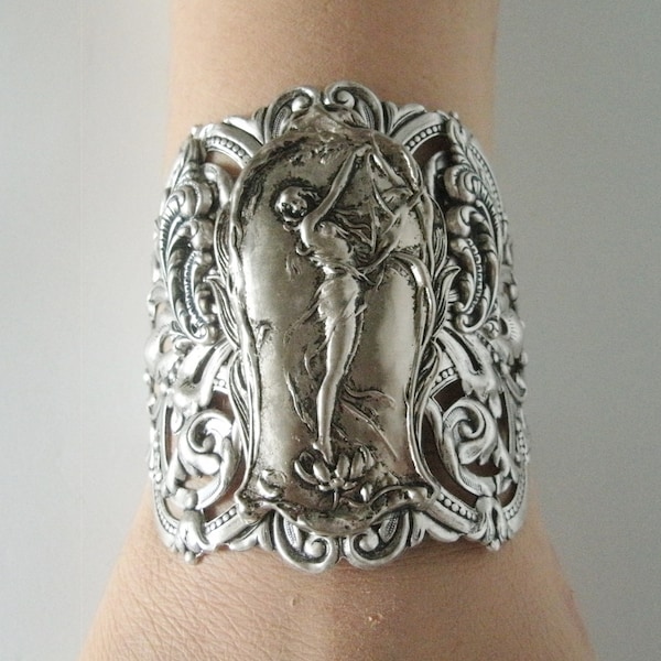 Art Nouveau Bracelet silver cuff victorian jewelry art nouveau jewelry renaissance bracelet edwardian victorian bracelet art deco mucha