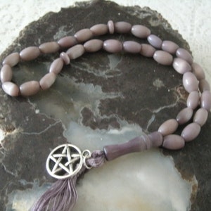 Wiccan Prayer Beads wiccan jewelry pagan jewelry wicca jewelry pentacle witch witchcraft goddess metaphysical pentagram rosary priestess
