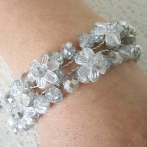 Flower Bracelet wedding jewelry victorian jewelry art deco jewelry nature art nouveau edwardian neo victorian bracelet wedding bracelet