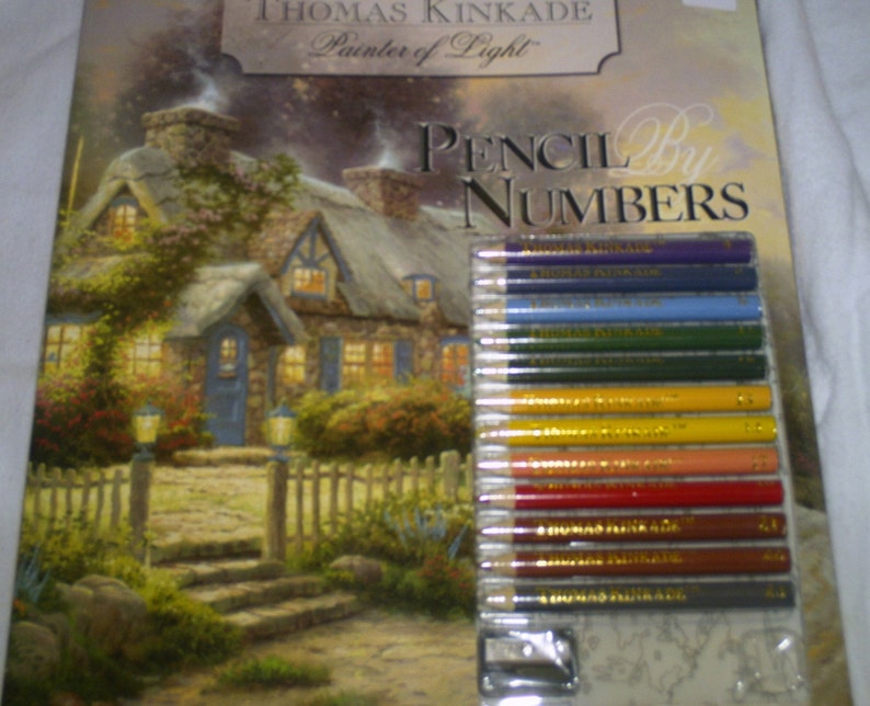 Thomas Kinkade Pencil By Number Kit Etsy