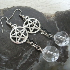Pentacle Earrings wiccan jewelry pagan jewelry wicca jewelry witch witchcraft pentagram pagan earrings wiccan earrings goddess handfasting
