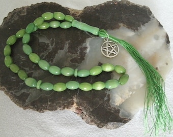 Wiccan Prayer Beads pentacle witch witchcraft meditation priestess goddess pagan prayer beads wicca prayer beads