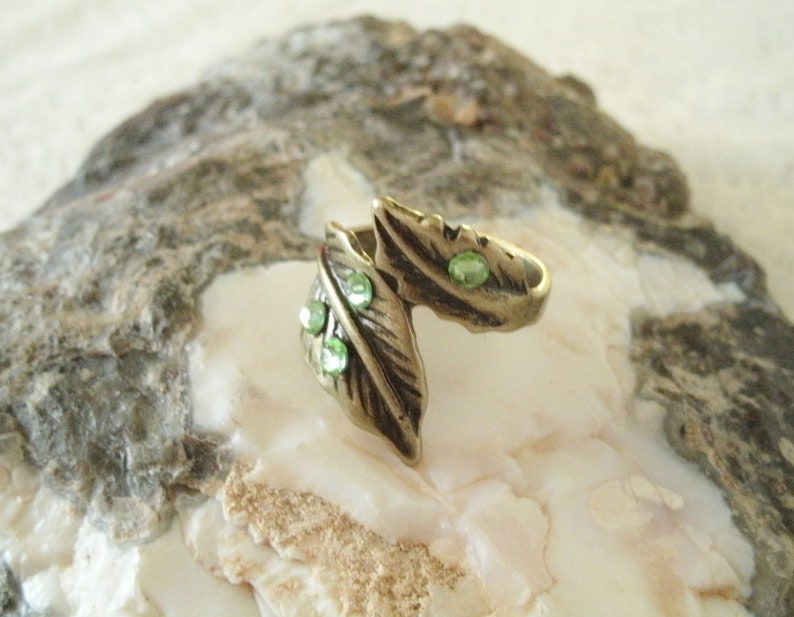 Mother Nature Leaf Ring wiccan jewelry pagan jewelry wicca jewelry witch witchcraft goddess ring pagan ring magic fairy ring wiccan ring image 3