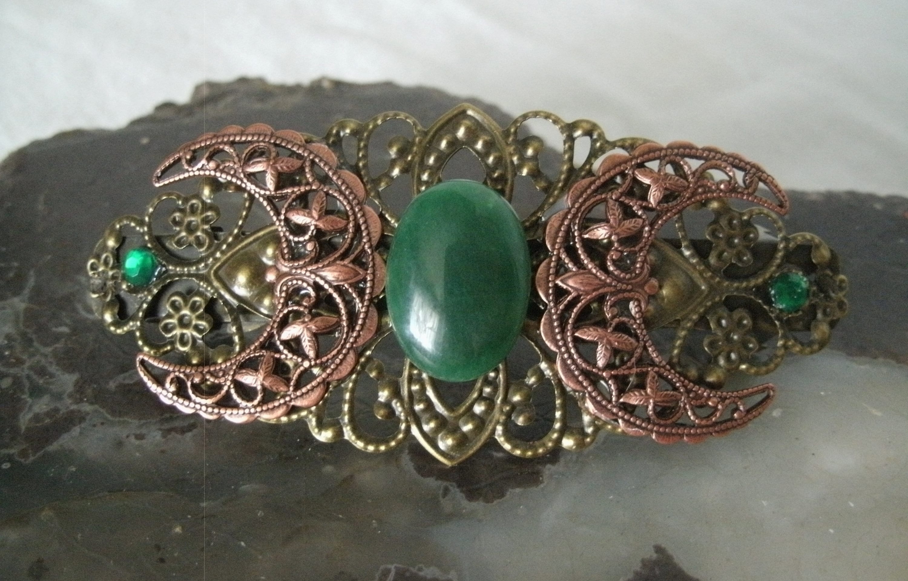 Antique Copper Barrette - Etsy display picture 1