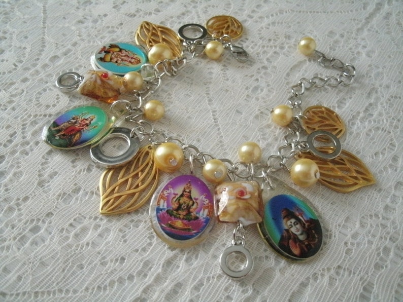 Hindu Goddess Charm Bracelet Wiccan Jewelry Pagan Jewelry Etsy