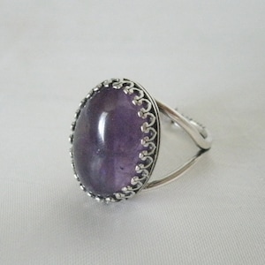 Amethyst Ring sterling silver ring art deco jewelry victorian jewelry gothic jewelry art nouveau victorian ring art deco ring renaissance
