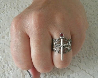 Spike Ring gothic jewelry goth jewelry vampire jewelry steampunk fantasy viking pagan halloween ring gothic ring vampire ring