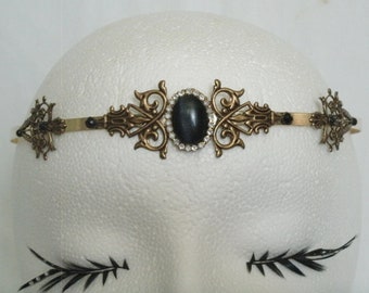 Gothic Circlet, gothic jewelry medieval jewelry renaissance jewelry edwardian victorian art deco circlet art nouveau headpiece