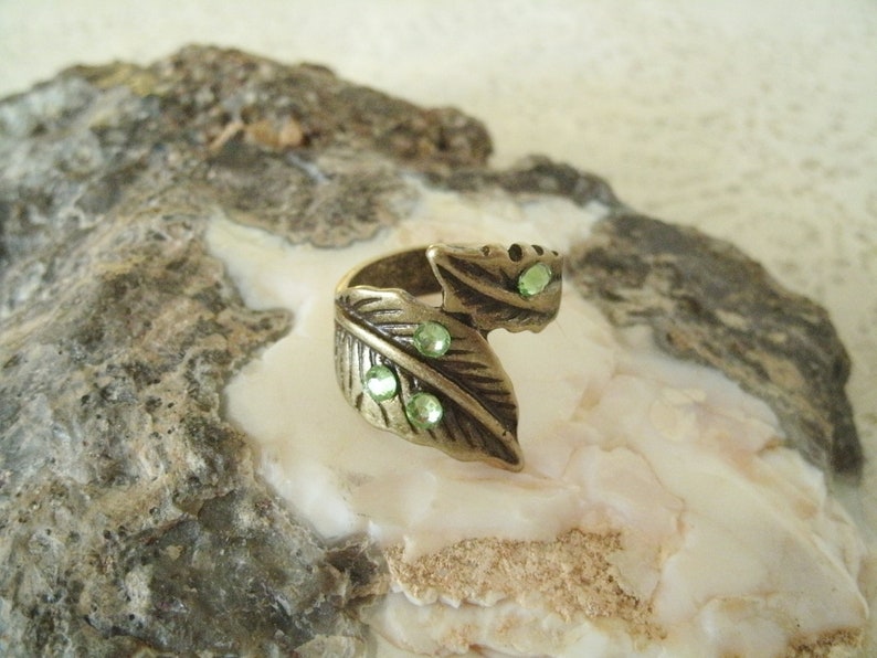 Mother Nature Leaf Ring wiccan jewelry pagan jewelry wicca jewelry witch witchcraft goddess ring pagan ring magic fairy ring wiccan ring image 1