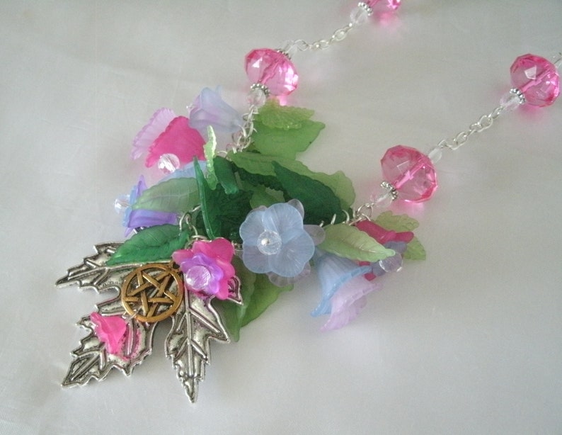 Summer Abundance Pentacle Necklace, wiccan jewelry pagan jewelry wicca jewelry pentagram goddess witchcraft witch necklace wiccan necklace image 7