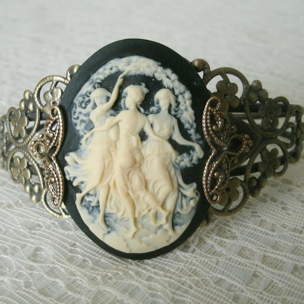 Triple Goddess Cuff Bracelet wiccan jewelry pagan jewelry wicca jewelry goddess jewelry witch witchcraft wiccan bracelet pagan bracelet
