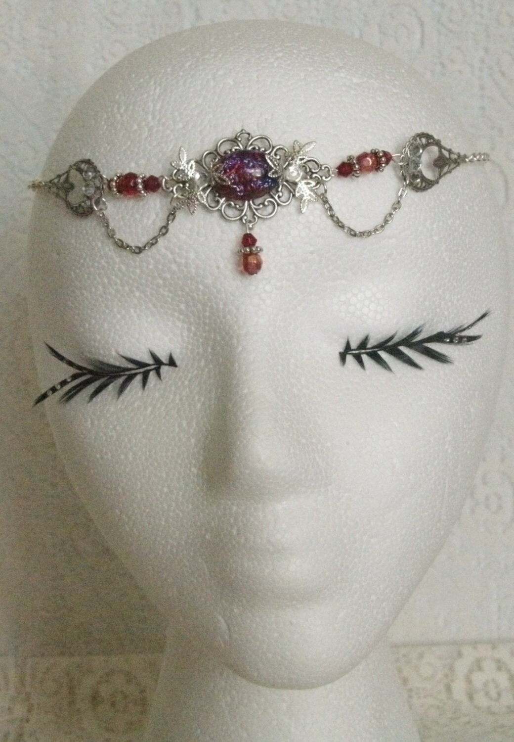 renaissance prinses ketting diadeem Sieraden Lichaamssieraden Haarsieraden Roze en Zilveren Circlet 