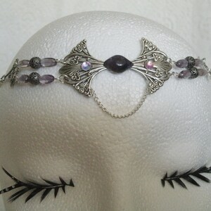 Amethyst Circlet medieval jewelry renaissance jewelry art deco jewelry art nouveau gothic victorian headpiece renaissance circlet wedding