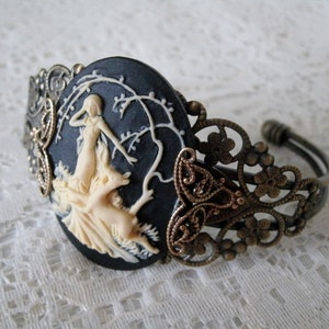 Goddess Diana Cuff Bracelet wiccan jewelry pagan jewelry wicca jewelry goddess jewelry witch witchcraft magic metaphysical pagan bracelet image 3