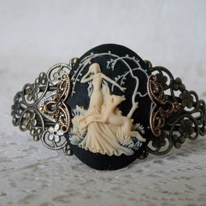 Goddess Diana Cuff Bracelet wiccan jewelry pagan jewelry wicca jewelry goddess jewelry witch witchcraft magic metaphysical pagan bracelet image 1