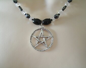 Silver Pentacle Necklace wiccan jewelry pagan jewelry wicca jewelry pentagram witch magic witchcraft wiccan necklace pagan necklace gothic