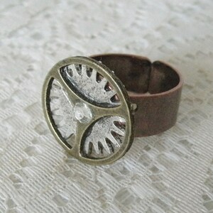 Gear Ring steampunk jewelry victorian jewelry edwardian jewelry gothic ring victorian ring steampunk ring edwardian ring copper ring gift