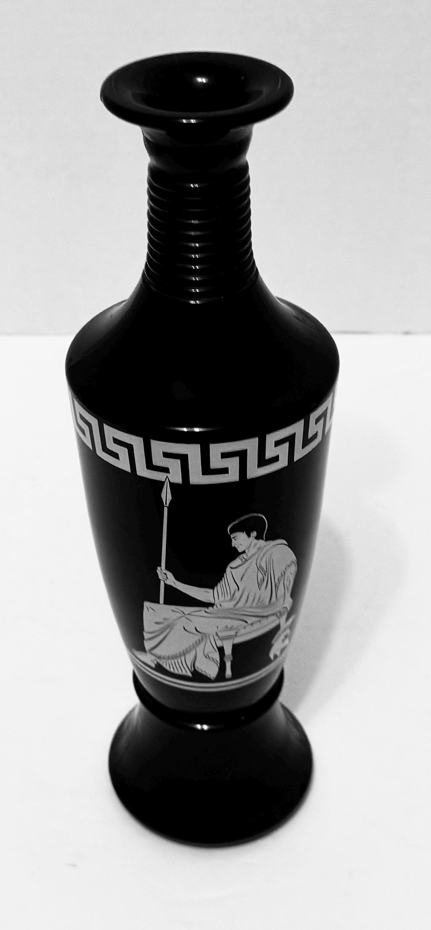 Jim Beam Roman Caesar Grecian Warrior Decanter Bottle D-334 Black