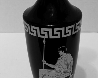 Jim Beam Roman Caesar Grecian Warrior Decanter Bottle D-334 Black