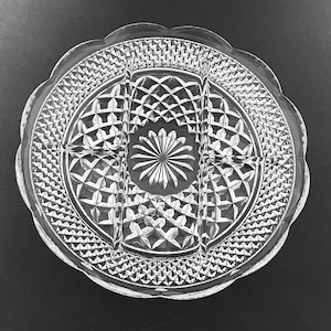 Wexford Anchor Hocking Diamond - Relish de cinco piezas, borde festoneado, sin asiento central