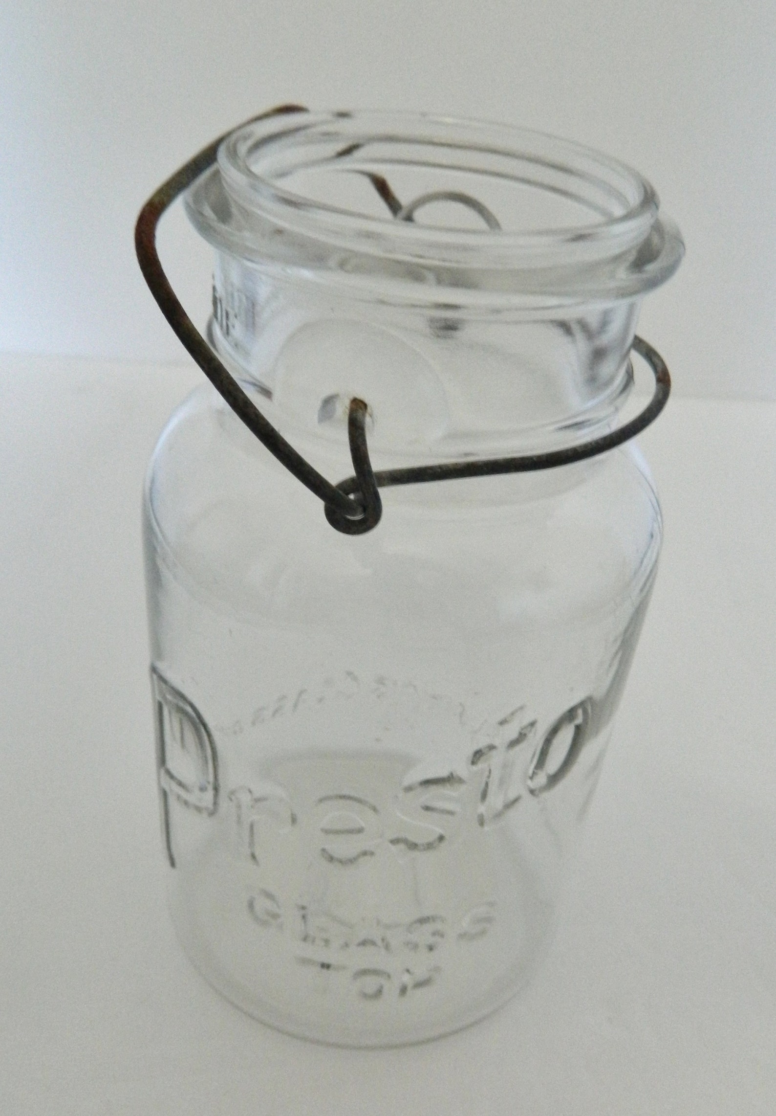 Presto Glass Top Vintage Canning Jar by Illinois Glass Co Wire Etsy