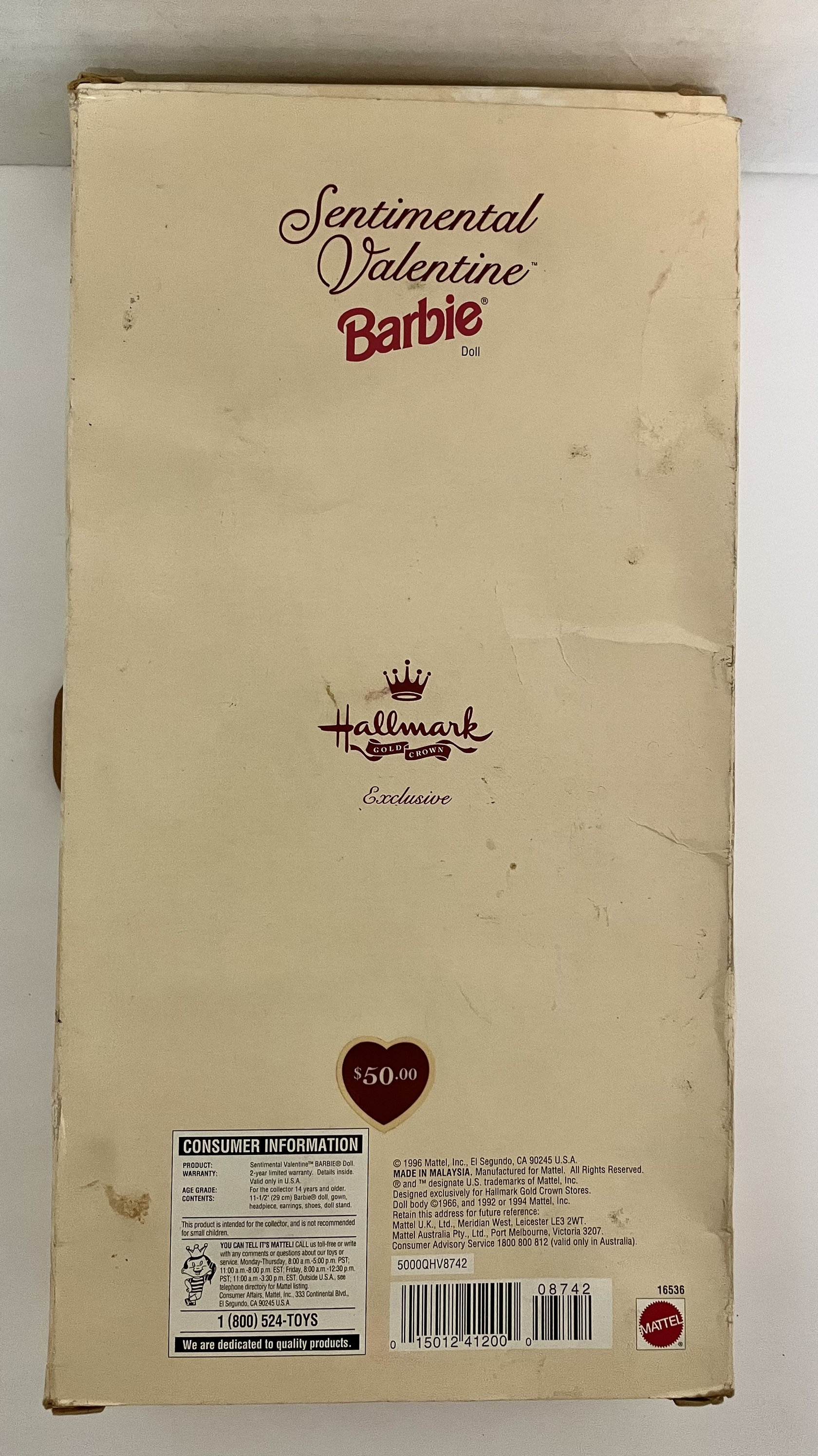 Barbie Hallmark Special Edition Sentimental Valentine 2nd in