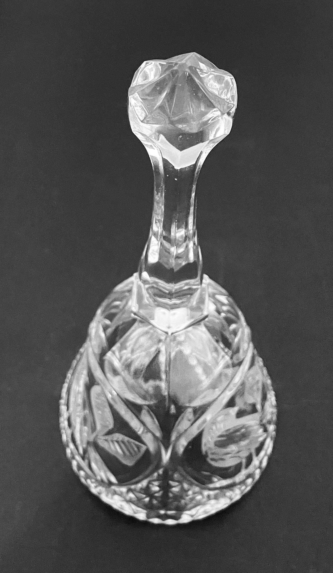 ホフバウアー バードス ドイツ製 鉛製 クリスタルベル 枝にフロスト