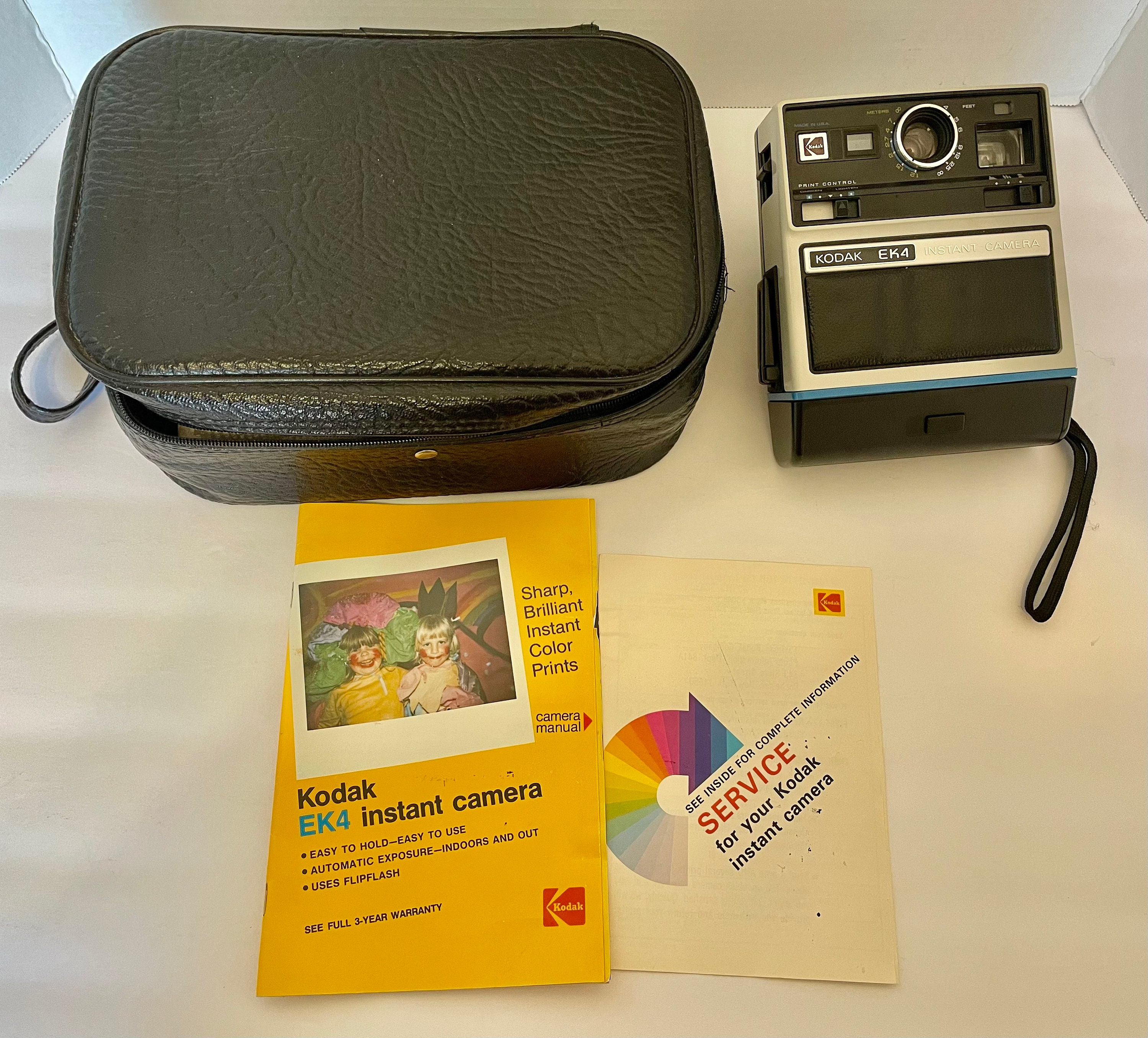Kodak EK4 Instant Camera in Black Case No Battery No Film Manual