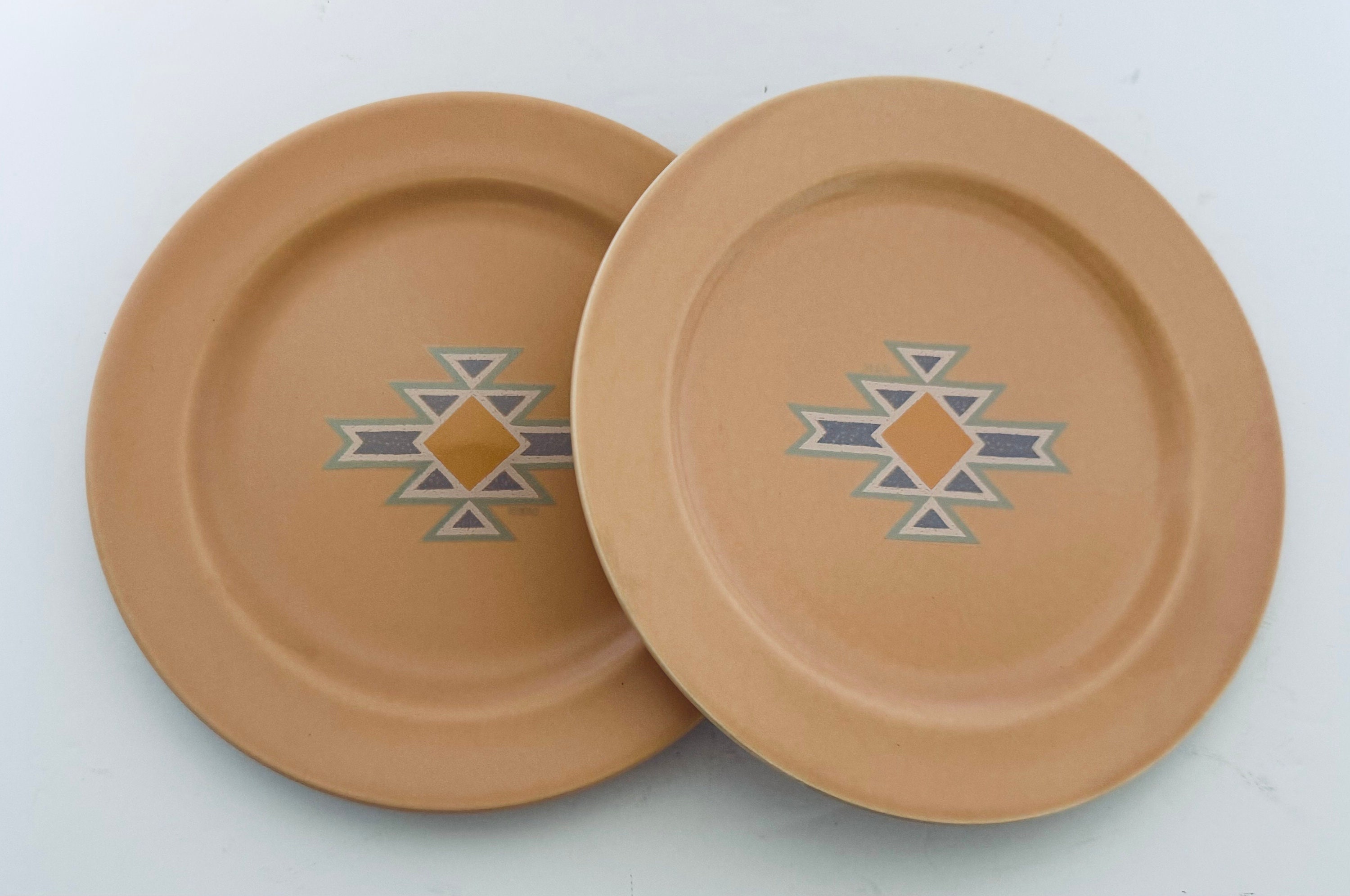 Treasure Craft Southwest Pattern Two Salad Plates 7 3/8