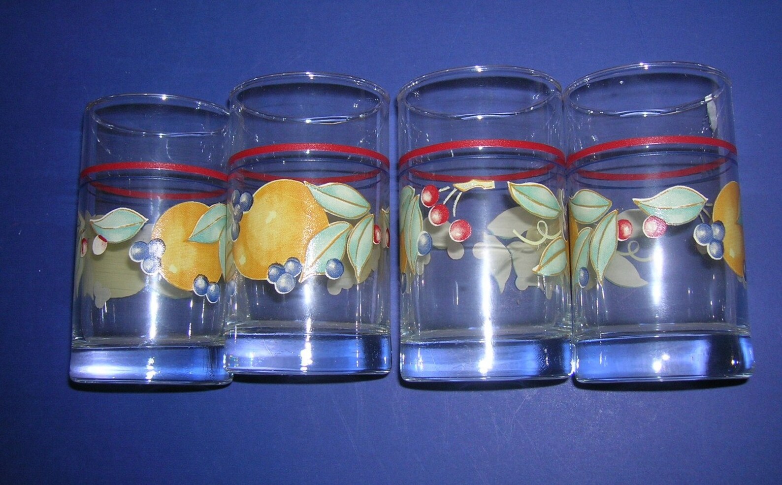 4 Vintage Libbey Libby Juice Glasses signed Crisa Etsy