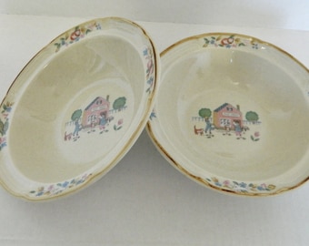 Tableworks Heartland Village Rim Müsli Suppenschüsseln Lot von Zwei Thailand