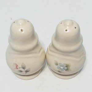 Pfaltzgraff Tea Rose Fiori rosa e blu Saliera e pepiera senza tappo