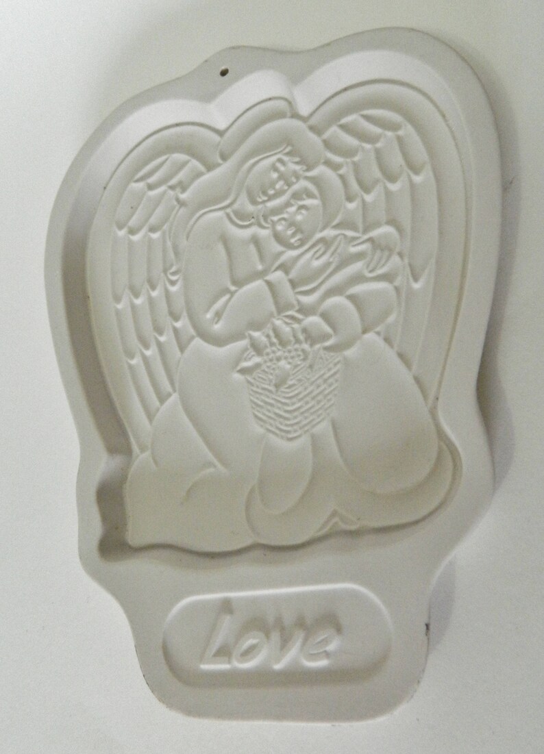 Longaberger Pottery Cookie Mold Love in the Angel Series 1995 Etsy