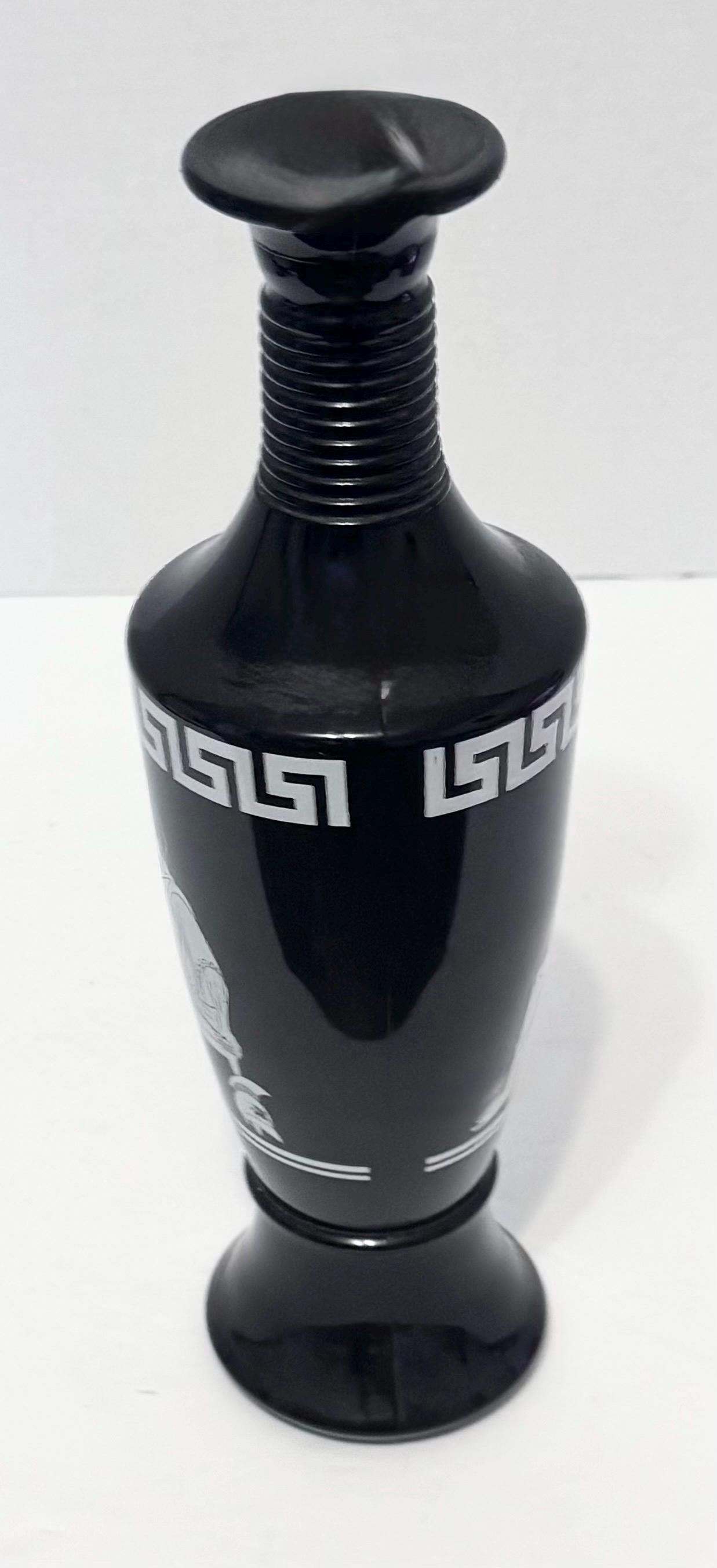 Jim Beam Roman Caesar Grecian Warrior Decanter Bottle D-334 Black