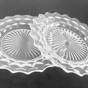 Fostoria American Line Large Center Salad Luncheon Plate 8 1/2 Inch 2056 Cubist