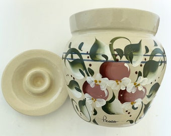 Rowe Pottery Works 6インチ 1992年製 蓋付きキャニスター ブルー