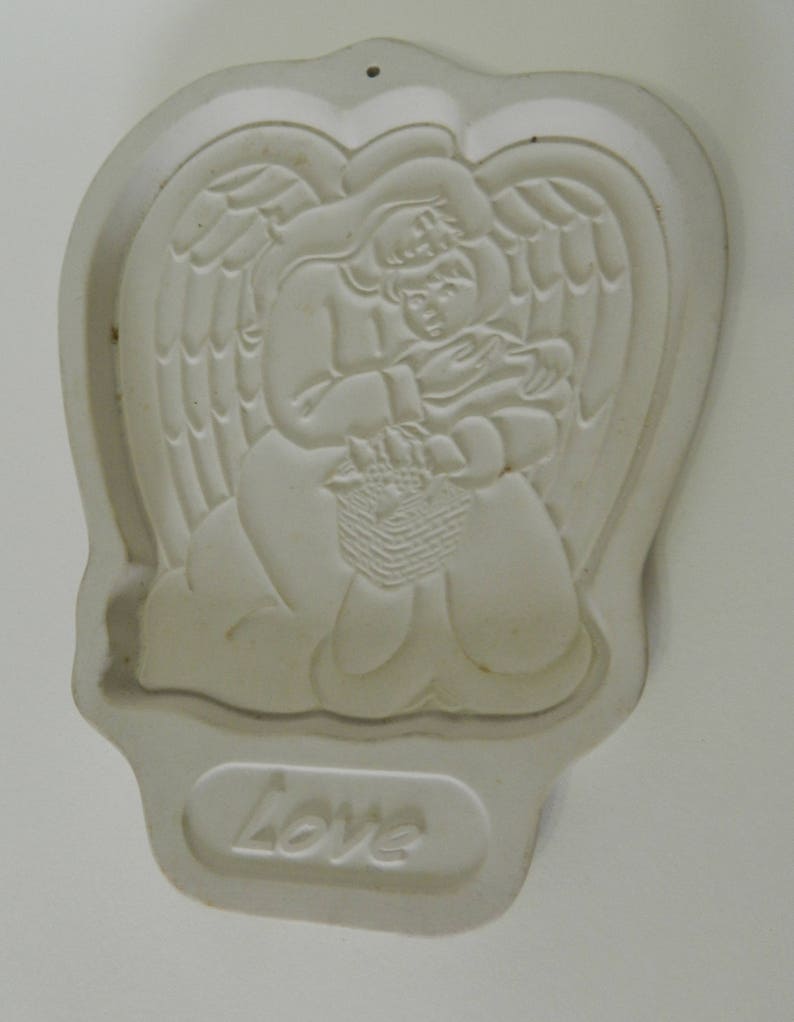 Longaberger Pottery Cookie Mold Love in the Angel Series 1995 Etsy