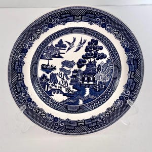 Johnson Bros England Blue Willow Bread & Butter One Plate Older Back Mark 6 1/4&quot;
