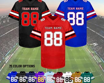 Custom Embroidered football jersey: Personalized Name Number Logo -Team Uniform for Aldult kids, gift for him