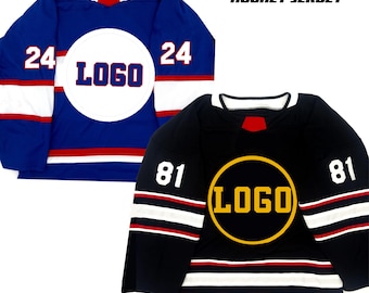 Custom Hockey Jersey, Personalized Name Number Logo, Sports Fan Gift