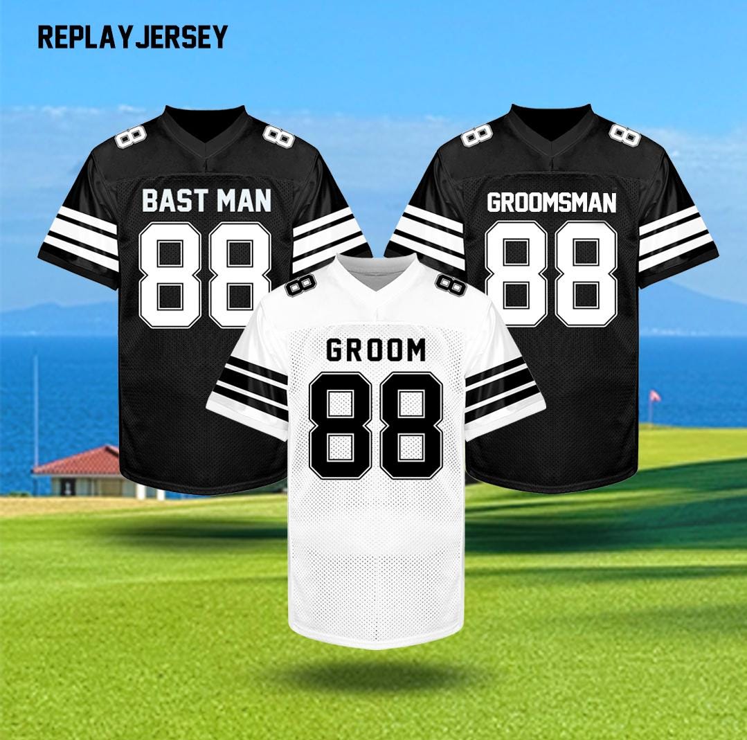 Custom Football Jersey: Personalized Embroidered Name Number, Men Women Kids Toddler sport jersey, Groomsmen jerseys