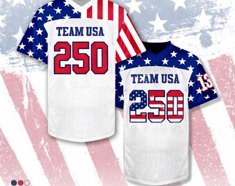 Custom USA Football Jersey: Personalized Name & Number, father's day gift