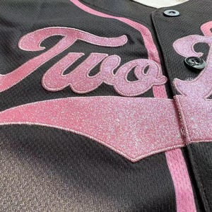 Custom Pink Baseball Jersey, personalization Embroidered Name & Number, Cheer Baseball Shirt for MOM Women image 7