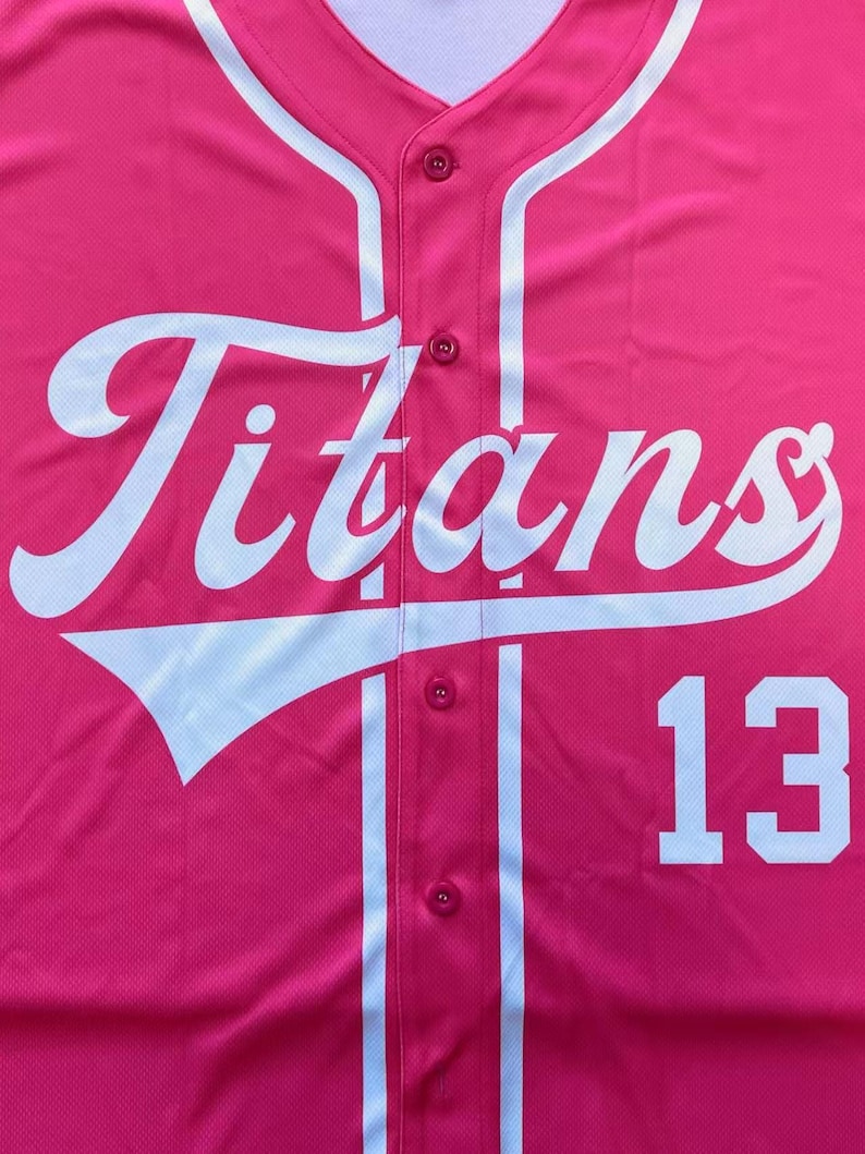 Custom Pink Baseball Jersey, personalization Embroidered Name & Number, Cheer Baseball Shirt for MOM Women image 6