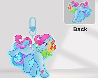 vintage MLP pony character keychains